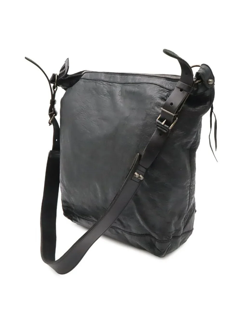 Balenciaga the Day Shoulder Bag Crossbody Leather Black